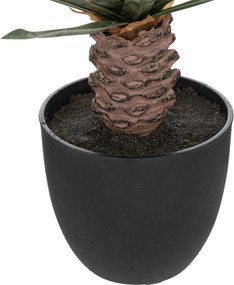 Sztuczna palma jak żywa w czarnej donicy, wys. 52 cm
