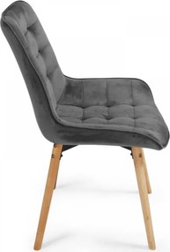 MIADOMODO Zestaw krzeseł do jadalni, ciemnoszary 2 sztuki