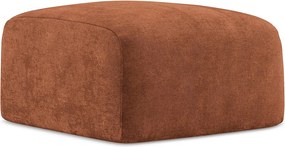 Pufa - z tkaniny szenilowej - terakota - LEILA