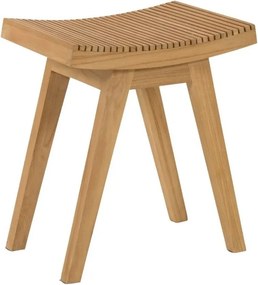 Stołek z litego drewna tekowego w naturalnym kolorze Vicentina – Kave Home