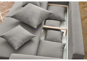 Jasnoszara sofa rozkładana Envy – Bobochic Paris