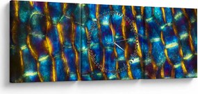 Obraz - Ściana komórkowa (z zegarem) (90x30 cm)