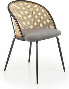 Krzesło tapicerowane K508 VELVET szare