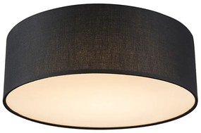 Lampa sufitowa czarna 30 cm z LED - Drum LED Nowoczesny Oswietlenie wewnetrzne