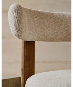 Brązowo-beżowe krzesło z litego drewna jesionowego Granite – Kave Home