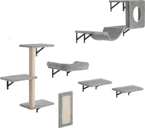 Ścianka wspinaczkowa SucceBuy Leżak dla kota Leżanka dla kota Legowisko dla kota Półka dla kota, 6 szt