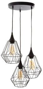 Lampa sufitowa, metalowa, LOFT, designerska, 3 sztuki w komplecie