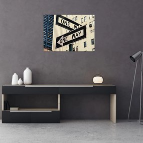 Obraz na szkle - New York ONE WAY (70x50 cm)