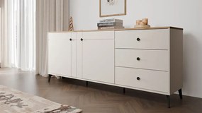 Komoda kaszmirowa na nóżkach z blatem dąb castello E4-D85