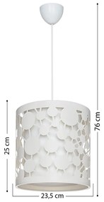 Biała lampa sufitowa 76x23.5 cm – Squid Lighting