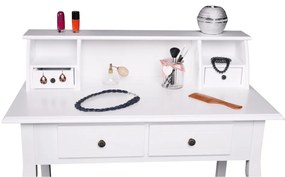 Ozdobny stolik ze stołkiem RODES NEW, biały