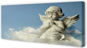 Duży obraz na płótnie Anioł na Tle Chmur i Nieba