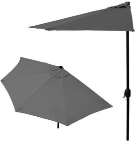 Parasol ogrodowy boczny UM016 - składany, przyścienny, szary