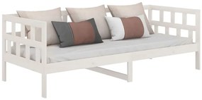 Białe łóżko młodzieżowe z drewna 90x200 T6-M06