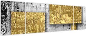 Obraz - Złote kwadraty N⁰3 (170x50 cm)