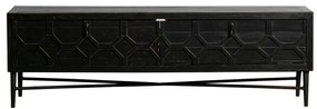 Czarna szafka pod TV z drewna z recyklingu 160x50 cm Bequest – BePureHome