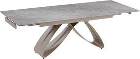 Rozkładany stół z ceramicznym blatem Luigi 160-240 cm, szary marmur/kaszmir