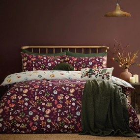 Fioletowa pościel dwuosobowa 230x220 cm Autumn Pumpkins – Catherine Lansfield