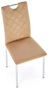 Krzesło tapicerowane K578 VELVET beżowe HALMAR