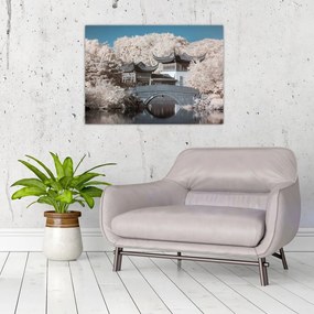 Obraz na szkle - Kwitnące drzewa w Azji (70x50 cm)