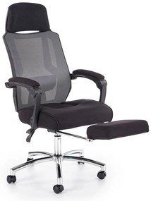Fotel obrotowy z podnóżkiem czarny + szary Z2-K65