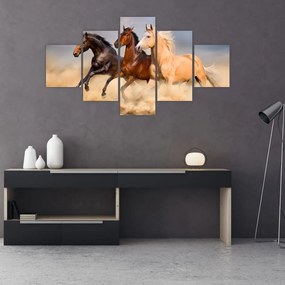 Obraz - Dzikie konie (125x70 cm)