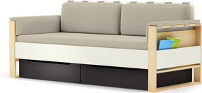Sofa Loft szer. 195 cm z materacem, bocznymi i tylnymi poduszkami Plus Timoore