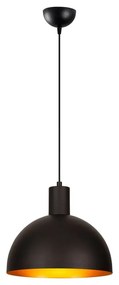 Lampa wisząca w czarno-złotym kolorze z metalowym kloszem ø 30 cm Sivani – Opviq lights