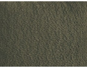 Rozkładany/ze schowkiem narożnik z materiału bouclé (lewostronny/z szezlongiem) w kolorze khaki Roxelane – Bobochic Paris