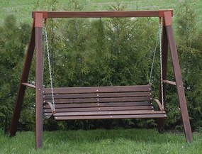 Ogrodowa huśtawka drewniana Kaori 3X - 160 cm