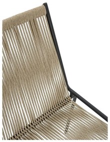 Beżowe metalowe krzesła zestaw sztaplowane 2 szt. Emily – Marckeric