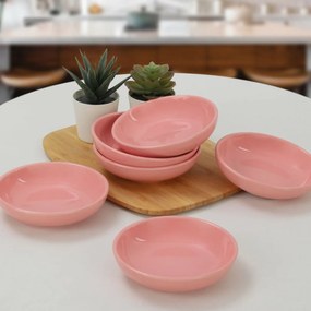 Zestaw 6 misek ceramicznych Lunis 13 cm, różowy