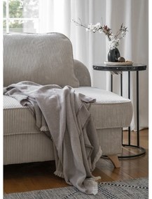 Beżowy sztruksowy szezlong (lewostronny) Chic Charlotte – Miuform