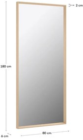 Lustro ścienne 80x180 cm Nerina Natural – Kave Home