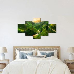 Obraz - Tarasy ryżowe Mu Cang Chai (125x70 cm)