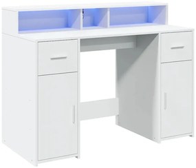 Biurko podświetlane 120 cm biały - Duna