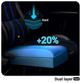 Fotel gamingowy Diablo X-One 2.0 Normal Size, czarno-niebieski