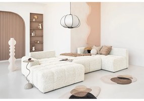 Kremowy rozkładany narożnik modułowy ze schowkiem (prawostronny) Lulu – Miuform