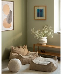 Jasnobrązowy dziecięcy worek do siedzenia z materiału bouclé Chair – Wigiwama
