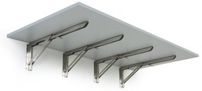 Stół składany na ścianie, 1200 x 600 mm, nośność 60 kg, szary