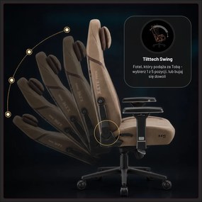 Fotel gamingowy materiałowy Diablo X-Eye Prime Normal Size, Elephant Grey