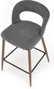 Elegancki hoker H114 na orzechowych nogach