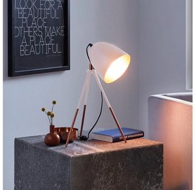 Eglo 49727 - Lampa stołowa CHESTER 1xE27/60W/230V biała/miedziana