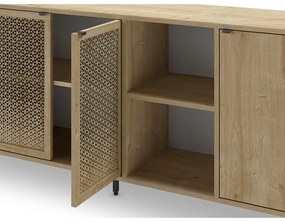 Niska komoda w dekorze dębu 200x80 cm Inca – Marckeric