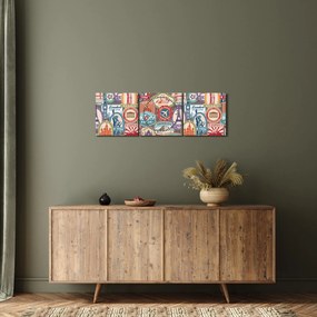 Obraz podróżnika (z zegarem) (90x30 cm)