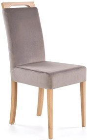 Tapicerowane krzesło drewniane popiel + dąb miodowy S7-L72