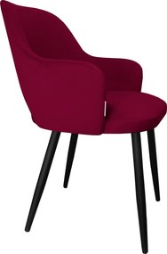 Krzesło Milano tkanina Welur noga metalowa : Kolor nogi - Czarna stożek, Kolor tkaniny - VELVET - MG31, Typ siedziska - Siedzisko stałe