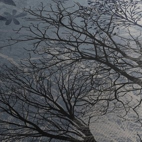 Obraz - Sylwetki drzew z liśćmi (125x70 cm)