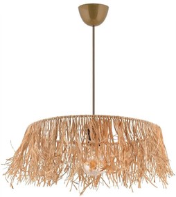 Lampa wisząca na lince MARISKA 1xE27/40W/230V, abażur z rafii