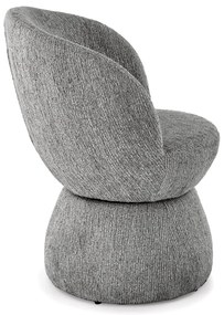 Krzesło tapicerowane, obrotowe szare, popiel K581
